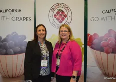 Maria Montalvo and Karen Hearn with the California Table Grape Commission.